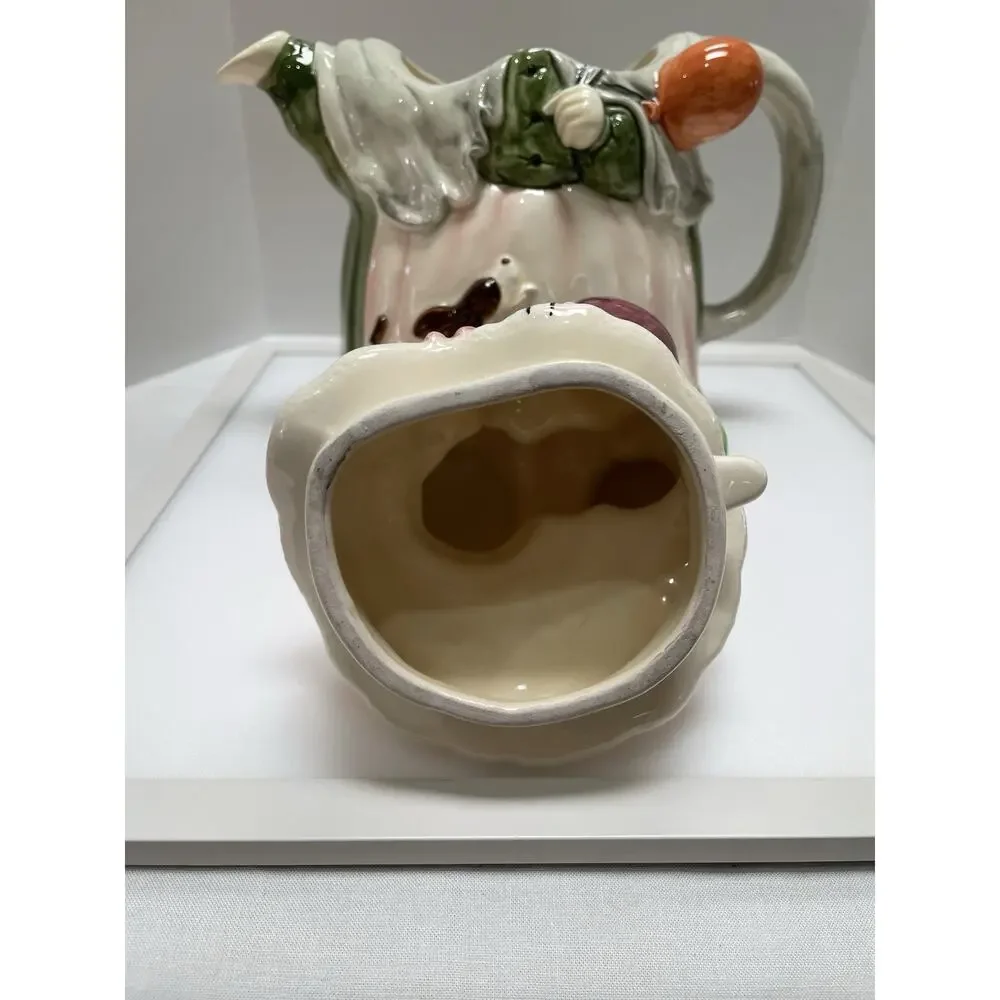 Vintage Takahashi San Fransico Teapot Pitcher. Rare with Green & Balloons. Mint!